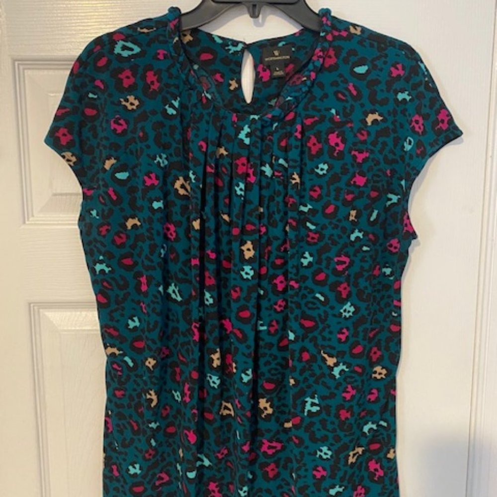 Cute, colorful animal print blouse